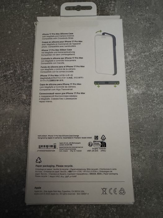 Husa originala Apple Iphone 17 pro max Orange