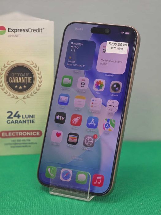 Iphone 16 Pro Max -- 512 GB -- 93% [Ag45 B.4975] - Garantie 2 ani
