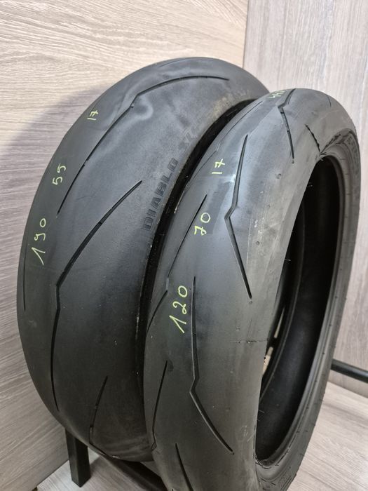 Set anvelope moto 120 70 17 cu 190 55 17 Pirelli Supercorsa dot 21 23