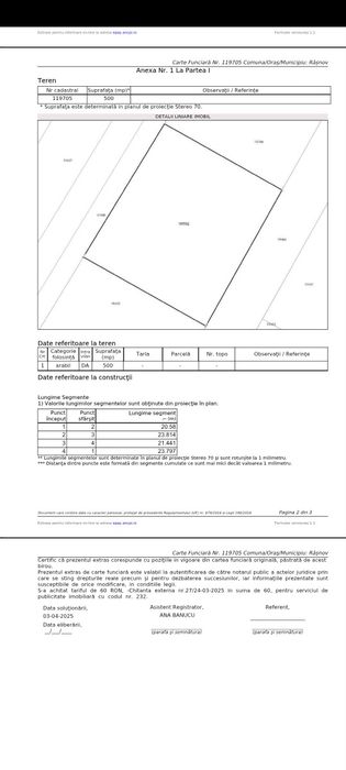 Teren vanzare intravilan -500 m2-Rasnov