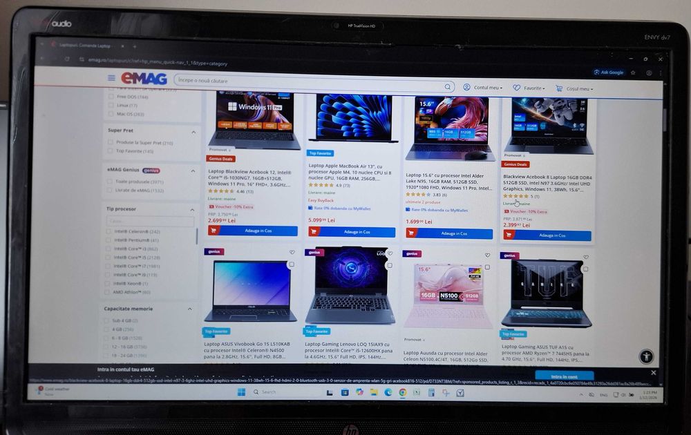 Laptop HP ENVY dv7, display 17,3" FHD, i7-3630QM, 8GB RAM, 230GB HDD