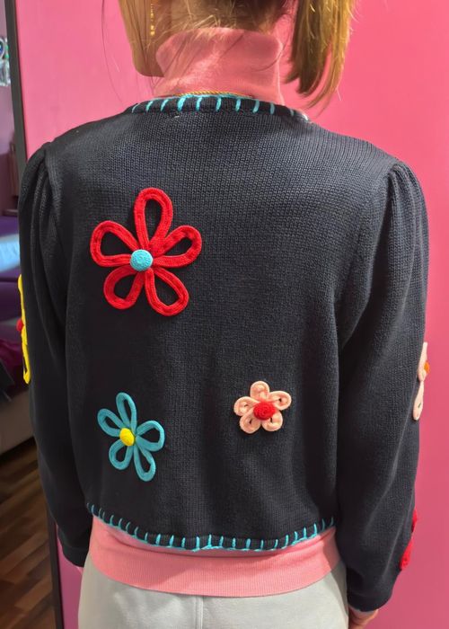 Bluza Zara, S, bumbac, cu flori aplicate
