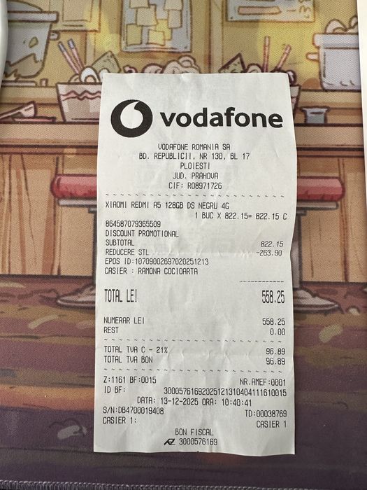 Xiaomi Redmi A5 128GB + Incarcator Fast Charging 20W