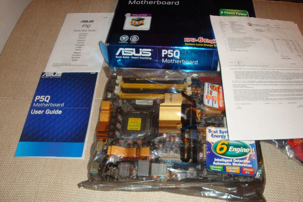 vintage pachet colectie Placa de baza Asus P5Q full box