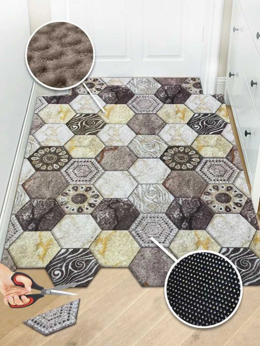 Gilamcha Коврик придверный в ванную, в прихожую коридор,ПВХ полиэстер