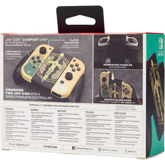Suport controller Nintendo Switch Joy-Con POWERA Comfort Grip Zelda