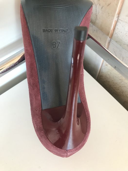 Pantofi Zee Lane stiletto de piele intoarsa Bordeaux,nr37