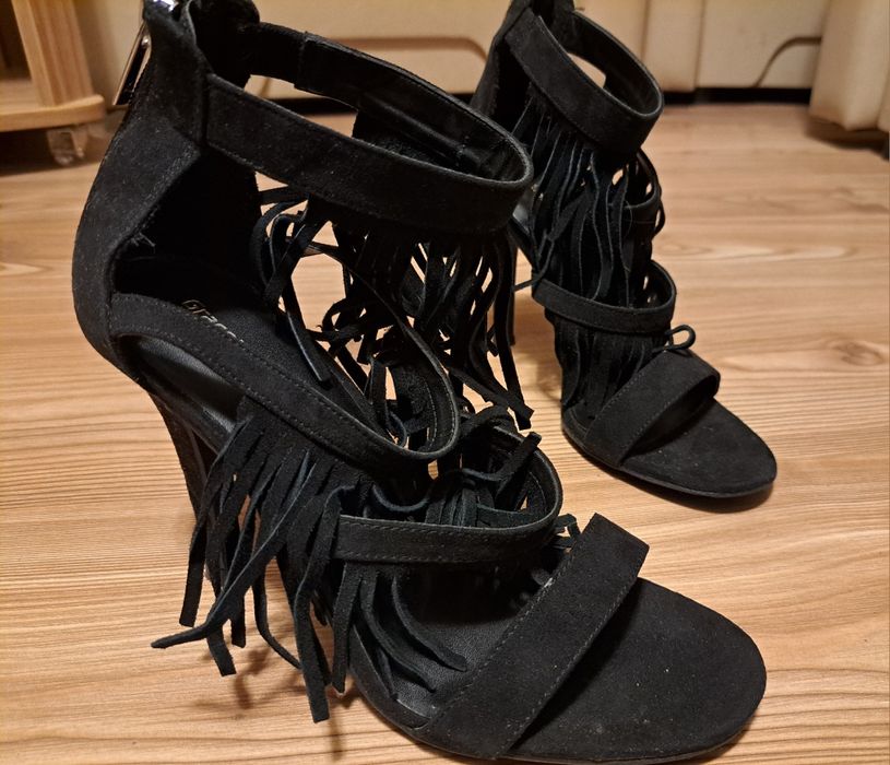 Sandale de damă, negre, mărimea 39