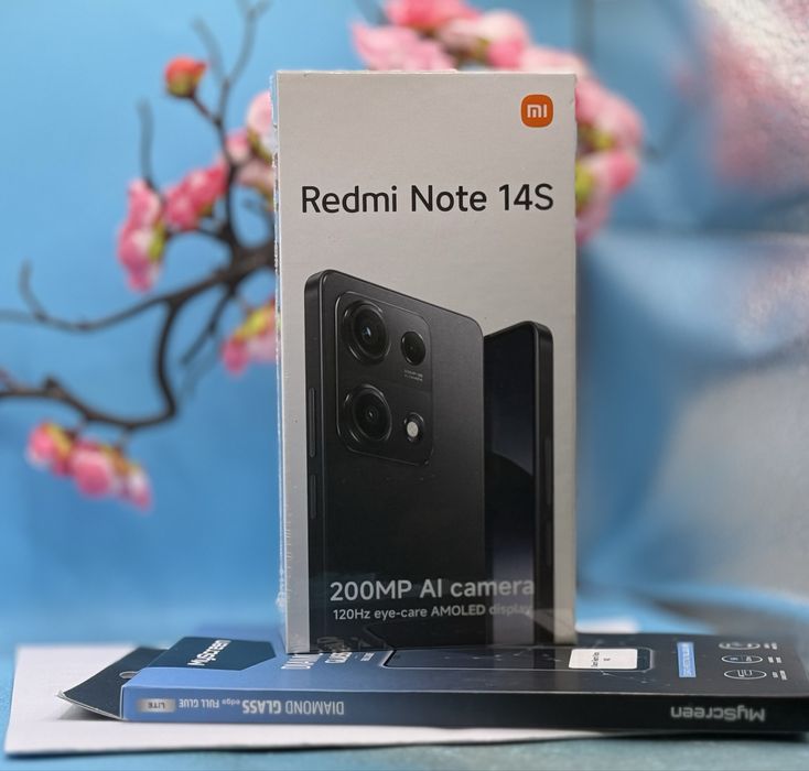 НОВ!!! Xiaomi Redmi Note 14S, 8GB, 256GB, Midnight Black +  протектор
