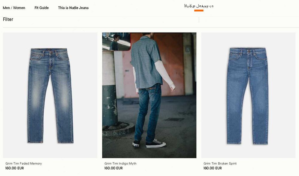 NUDIE JEANS Sweden - Ethical luxury - 100% Cotton Denim Jeans