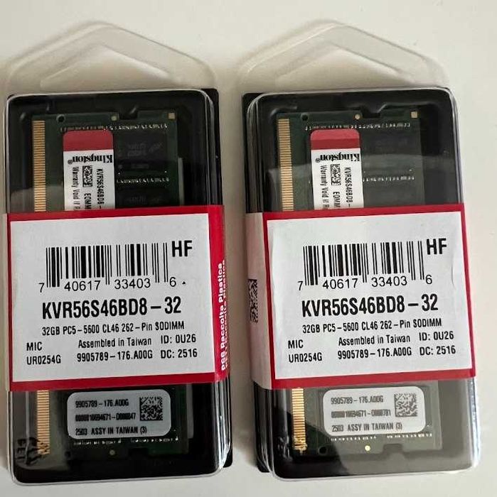 Оперативна памет Kingston - KVR56S46BD8-32, 32GB, DDR5, 5600MHz
