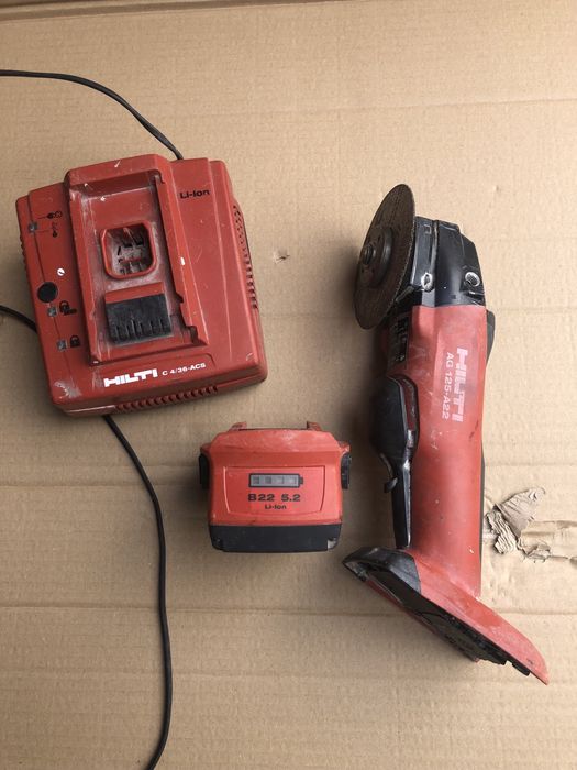 Polizor unghiular Flex Hilti Ag 125 a 22 cu acumulator+ incarcator