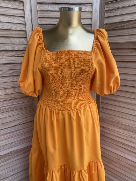 Rochie lungă portocalie