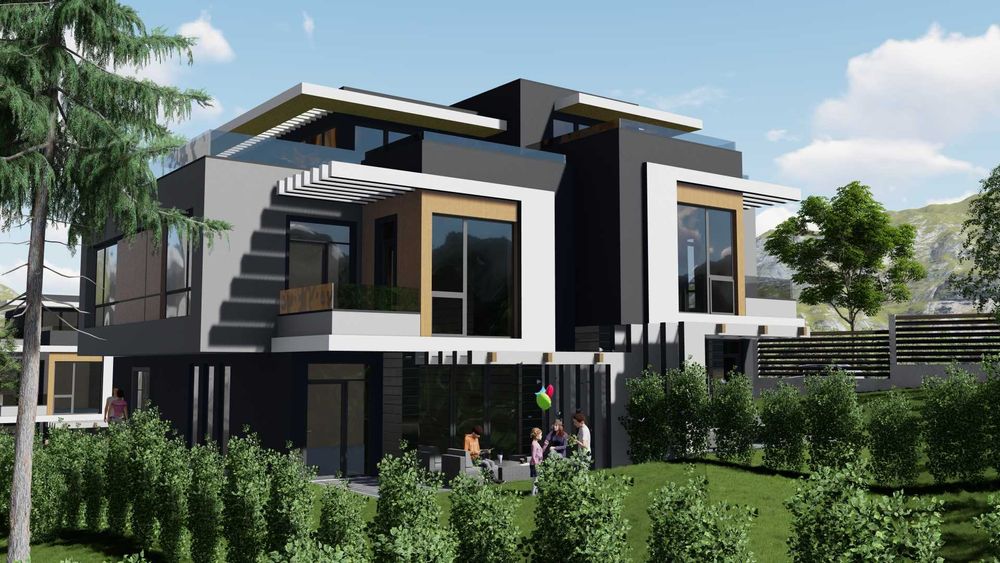 къща Горна баня, РЗП340м2 двор 260м2 затв. к-с , 557 700Е с вкл.ДДС