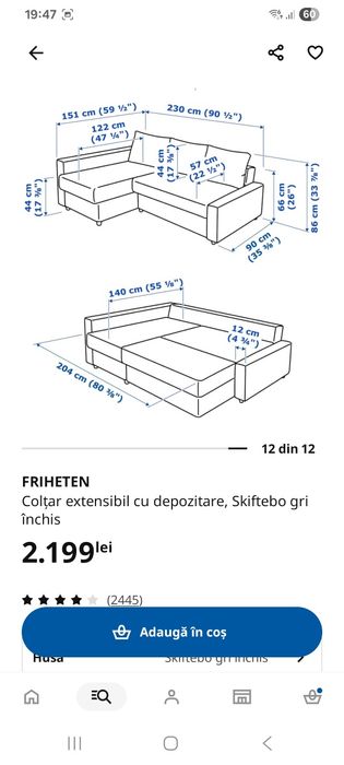 Coltar extensibil IKEA