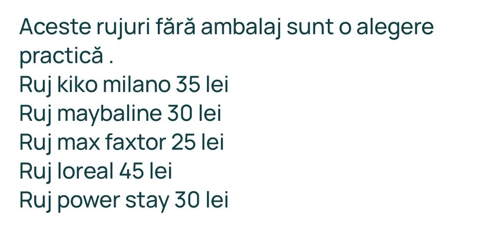 Machiaje de firmă noi