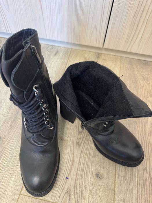 Кожаные сапоги/весна, осень