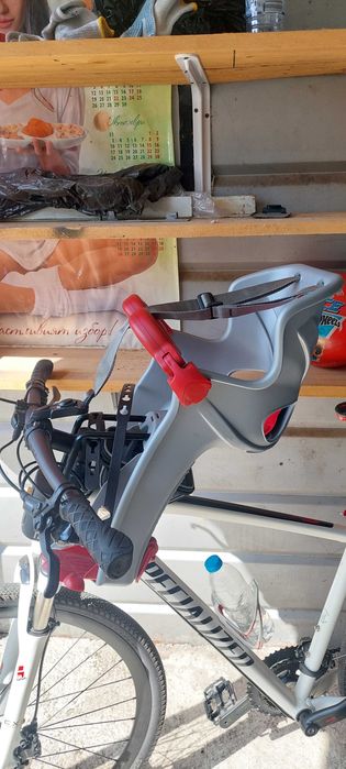 Детско столче BELLELI FRECCIA B-FIX сиво за рамка на велосипед колело