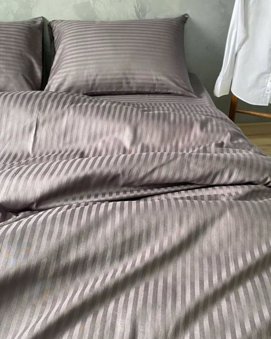 Страйп сатин двухспалки евро сайза