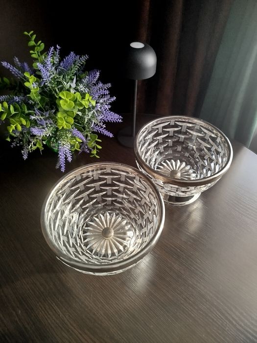 Ваза фруктовница хрустальная