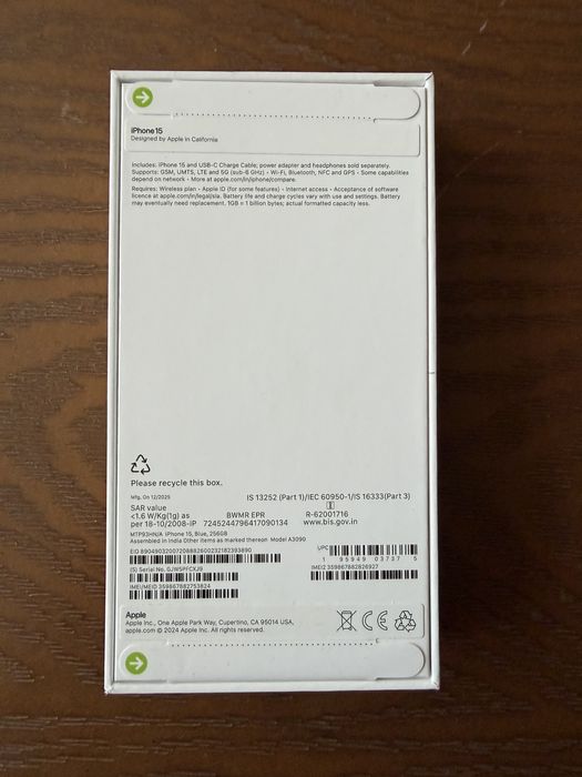 Iphone 15 blue 256gb