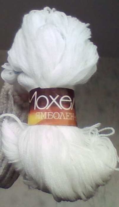 Прежда мохер с коприна,бял, черен бордо /вишна ,розов цвят