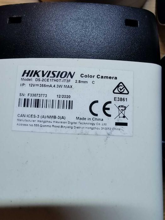 Camere supraveghere IP Hikvision +sursa alimentare12v camere