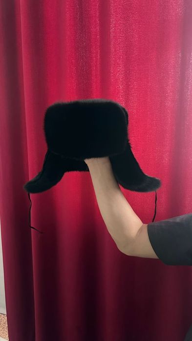 Норковый шапка ушанка