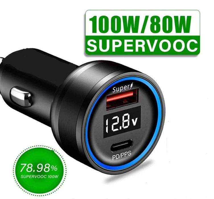 Incarcator Oneplus 100w+cablu Supervooc Fast Charge pt Oppo, Realme