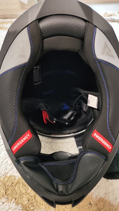 Casca moto integrala Apex FI200 alb lucios XXL