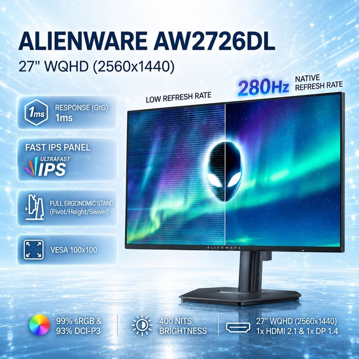 ALIENWARE  Aw2726DL 280hz