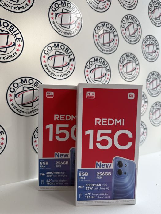 Redmi 15C - 4GB/256GB - Black - Nou - Desigilat - Garantie