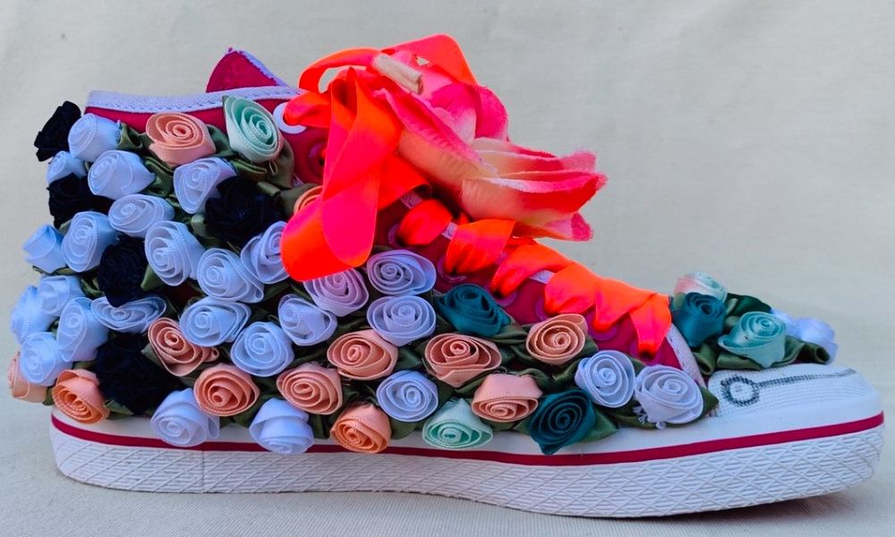 ADIDAS Flower Gheata Fashion Chic Ed. Limitata Handmade USA Oferta 1+1