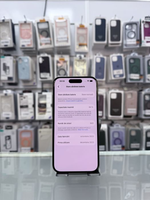iPhone 15 Pro - Memorie 256GB - Sanatate baterie 84% - DeBi GSM Mobile Brasov