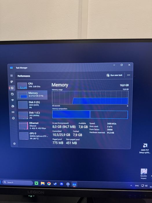 PC Gaming GTX 1660 Ti / Ryzen 5 / 16GB RAM
