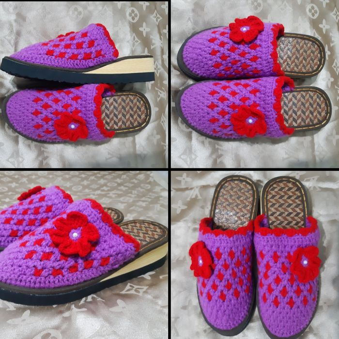 Вязаные тапочки))