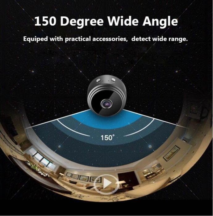 WiFi Full HD мини скрита камера с нощно виждане, за кола, автомобил