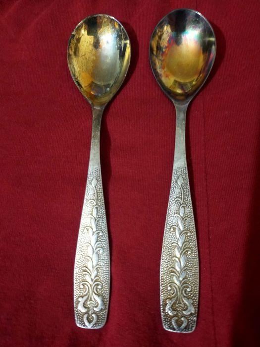 Мельхиоровые вилки, ложки столовые и чайные  новые