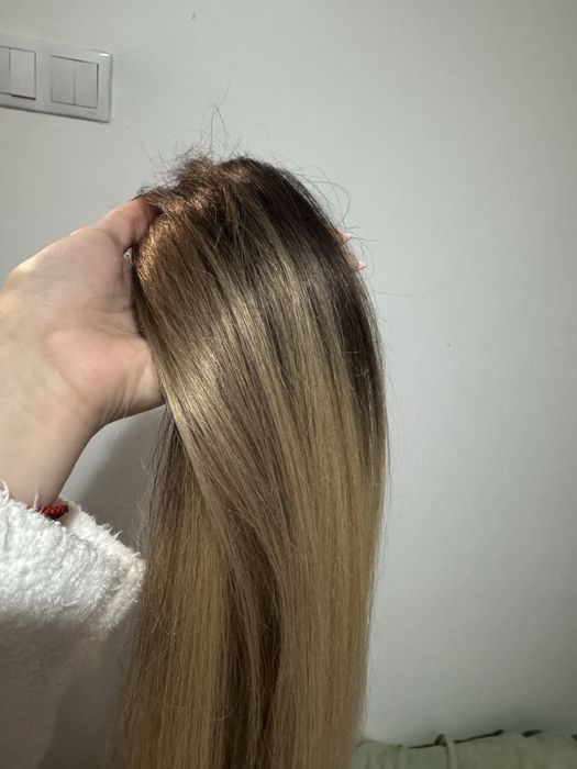 Coada din par natural - balayage blond