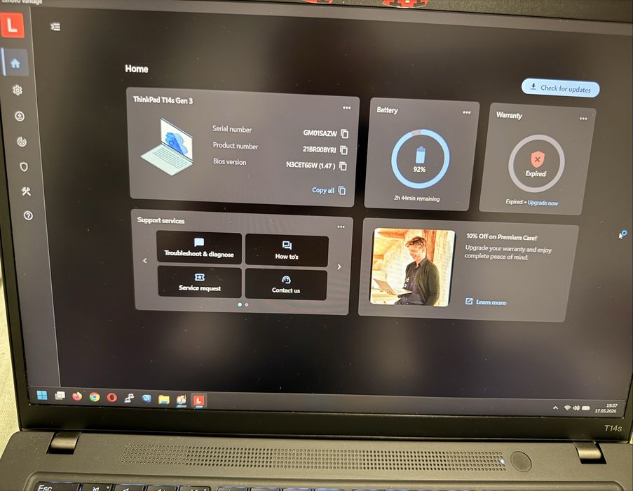 Laptop Lenovo Thinkpad T14s Gen3 I7-1260p 32GB RAM 1TB SSD