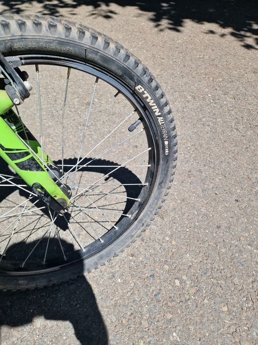 Bicicleta copii 20 inchi B-TWIN Racing Boy 500 racingboy verde dechatlon