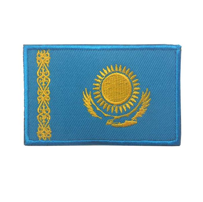Шевроны (патчи) с флагом Казахстана на липучке