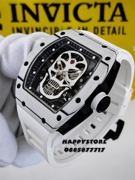 INVICTA Skull white automatic 42 mm, Инвикта нов мъжки часовник