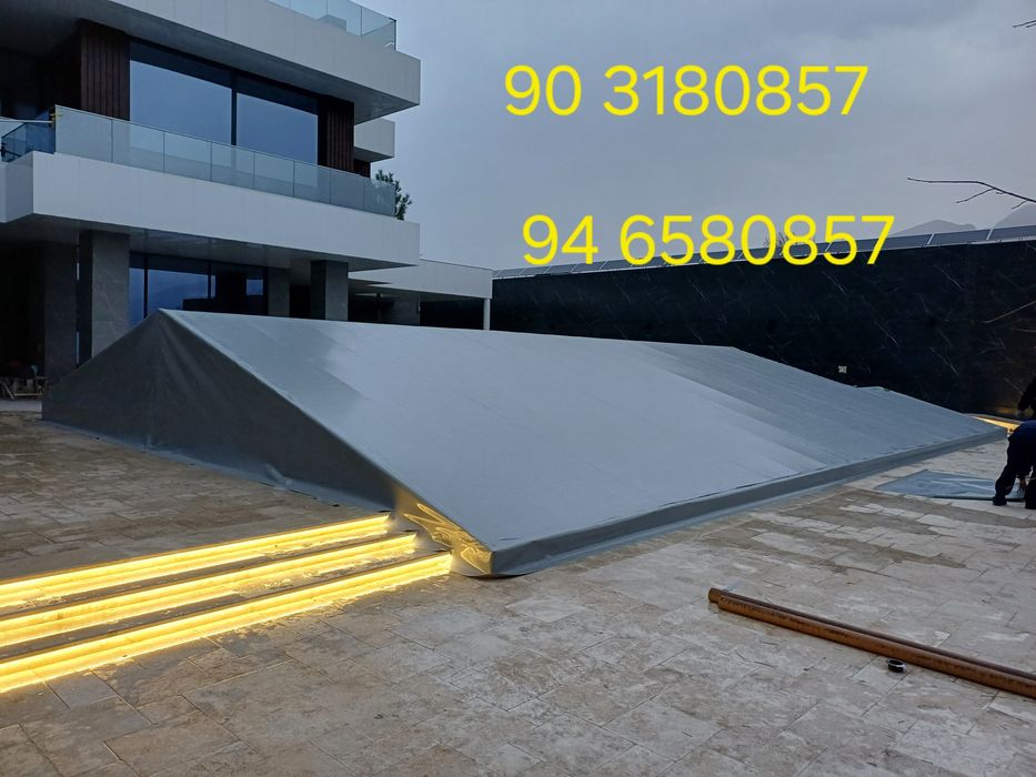 Бассен банер и баннер тент bassen baner banner tent установка киламиз