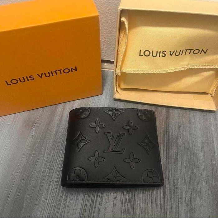Portofel Louis Vuitton Monogram LV Negru, din Piele Texturată