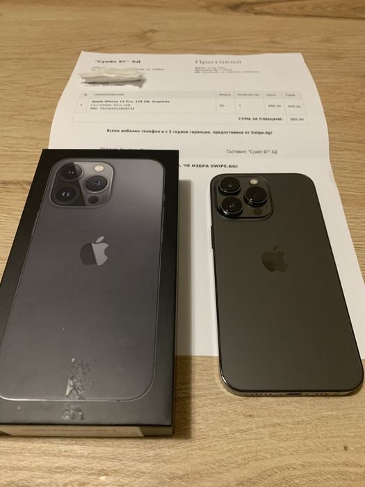 Iphone 13 Pro с ГАРАНЦИЯ и 100% Батерия! Отлично състояние,Цял пакет