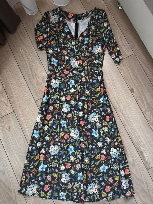 Rochita florala midi Dasha, marime S, noua
