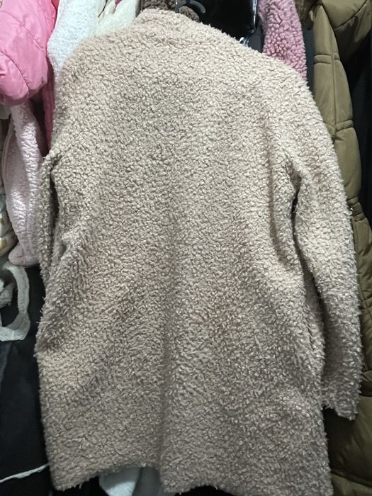 Вълнено Палто в бледо розово (пепел от рози) универсален размер