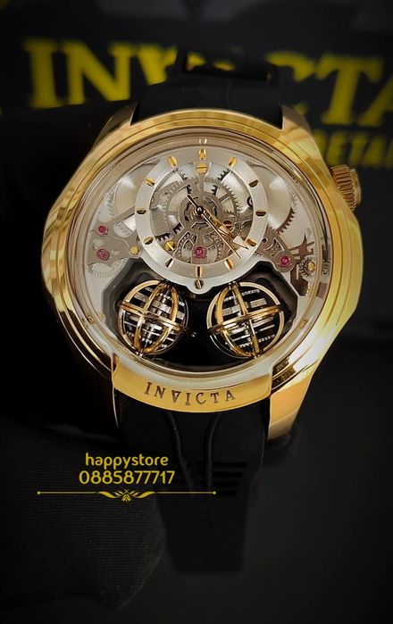 INVICTA Specialty Gold/Black 46 mm, Инвикта нов ръчен часовник