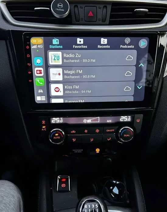 1-8GB Navigatie cu Android NISSAN QASHQAI J11 WiFI Bluetooth CARPLAY